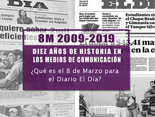 collage de tapas del diario El Dia con la pregunta ¿que es el 8 de marzo para El Dia?
