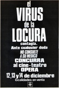 Afiche de la presentación de "Locura" en el Teatro Ópera