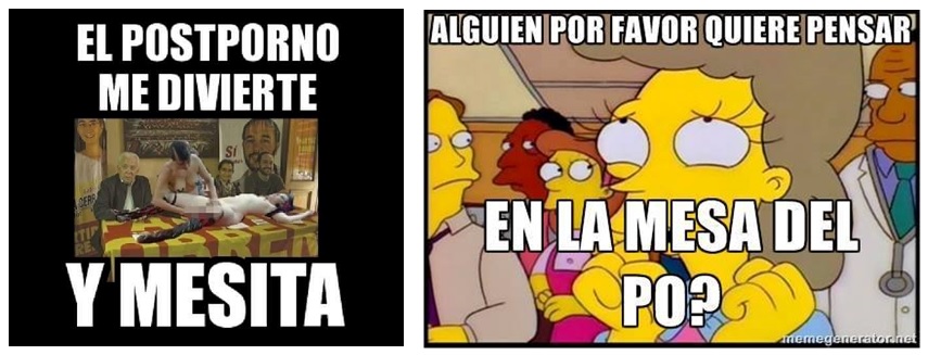 Memes que relacionan el posporno con
letras de cumbia y referencias a Los Simpson