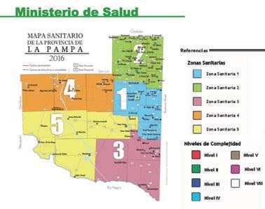 Mapa sanitario de la provincia de La Pampa. Ministerio de Salud, Gobierno de
la Pampa.