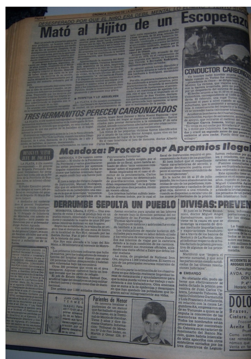 Interior de
Crónica, 7 de octubre de 1982 (p. 8)