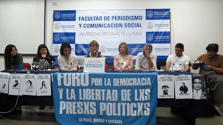 Periodismo fue sede de una charla sobre la situacion actual de los/as presos/as politicos/as