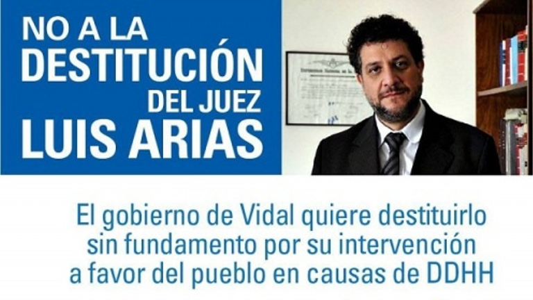 no a la destitución del juez arias