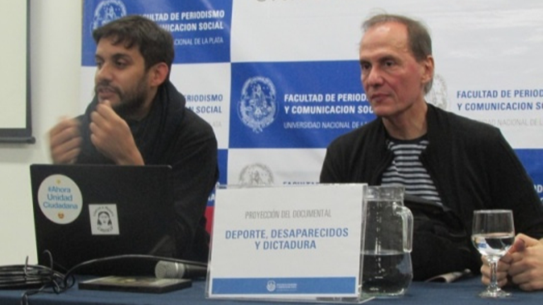 Pablo Bilyk y Gustavo Veiga en la charla