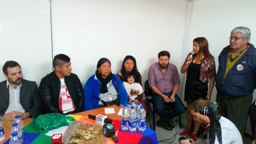 Tras ser liberado el estudiante de la UNLP Zurita Delgadillo brindó una conferencia de prensa