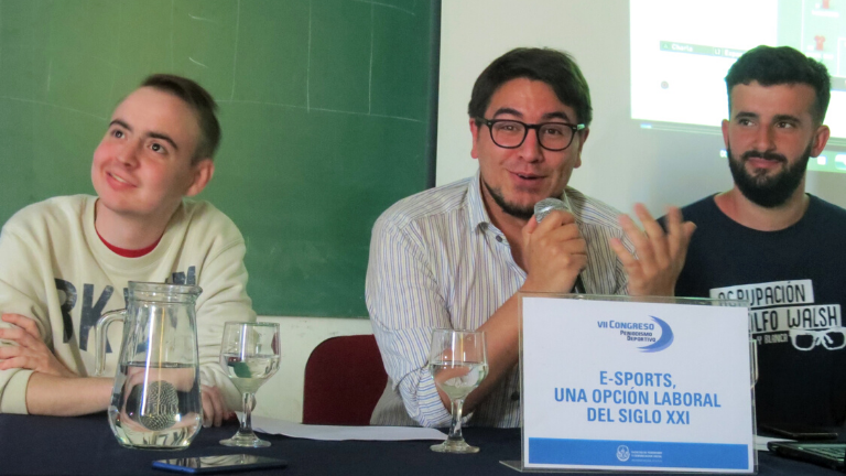 el relator Juanma Viera y el periodista Nicolás Berruti
