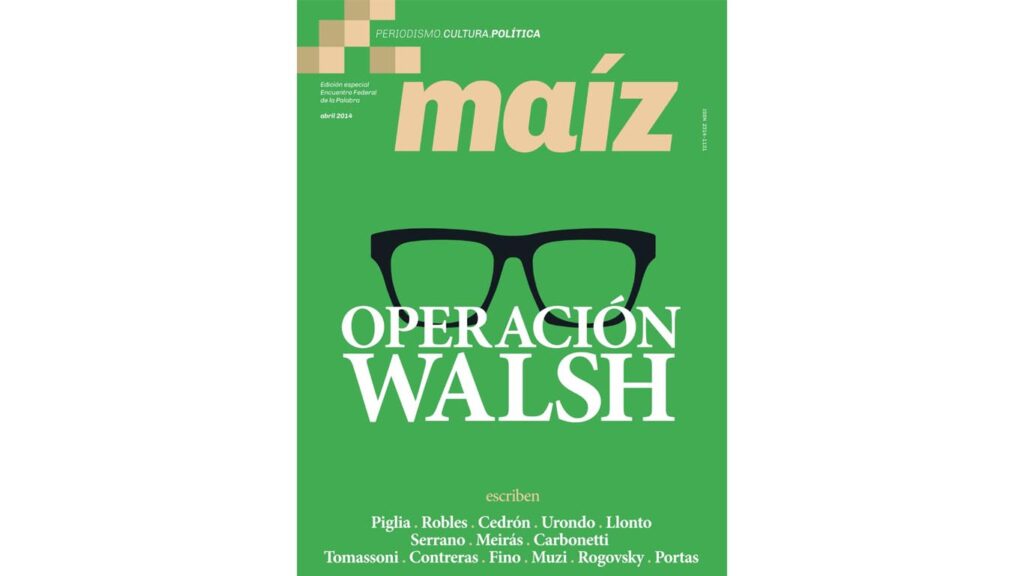 Tapa de la Revista Maíz Operación Walsh
