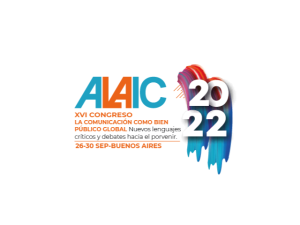 logo en azul y naranja con la inscripción ALAIC 2022 Congreso de comunicación