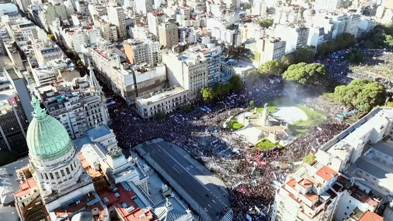 Vista aérea de la Plaza del Congreso